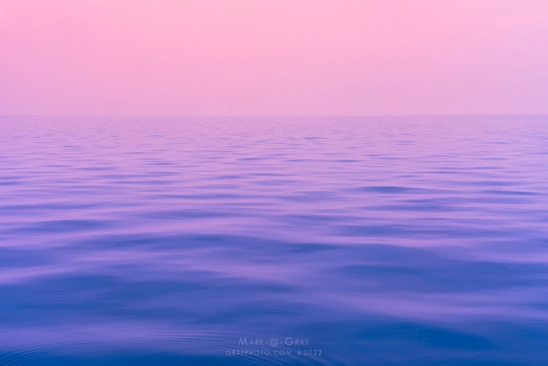 Peaceful foggy morning on Lake St. Clair