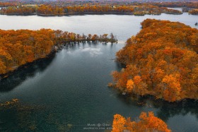 Kent Lake Autumn Aerial AR10624 Kent Lake Autumn Aerial AR10624