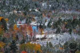 Wet more Pond Fall color and Snow FC9985 Wet more Pond Fall color and Snow FC9985