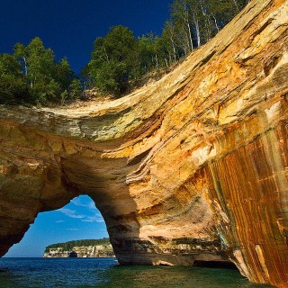 Lover's Leap Arch Pictured Rocks National Lakeshore SL8271 Lover's Leap Arch Pictured Rocks National Lakeshore SL8271