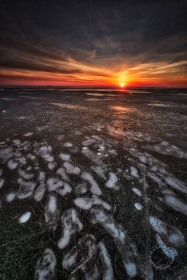 Frozen Bubbles on Lake St. Clair WI10114