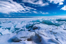 Lake Huron Frozen Shore with Blue Ice WI10490 Lake Huron Frozen Shore with Blue Ice WI10490