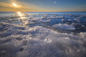 Ice floating on Lake St. Clair WI10945