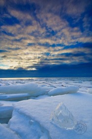 Ice blocks at dawn WI8388