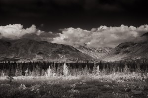 LA9450 Strip of light, Alaskan hillsides Alaska landscape photo