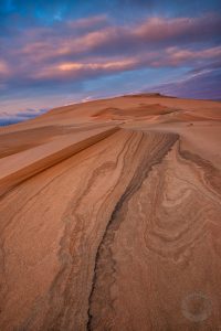 Dune Lines at dawn Lines, ridges, and patterns are formed in the Silver Lake dunes from the winds off of Lake Michigan
