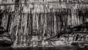 Rock wall detail, Pictured Rocks National Lakeshore, Michigan