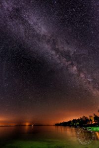 Meteor and Milky Way photo