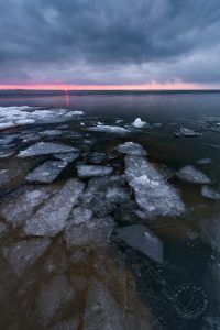 melting lake ice photo