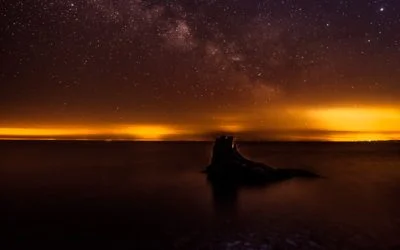 Beach Rocks and the Milky Way