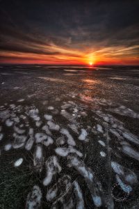 ice bubbles Lake St. Clair Michigan