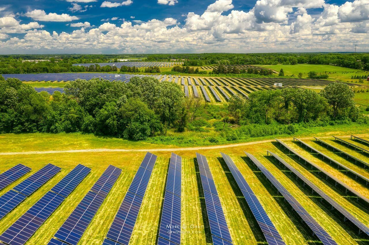 Michigan renewable energy photos - solar plant