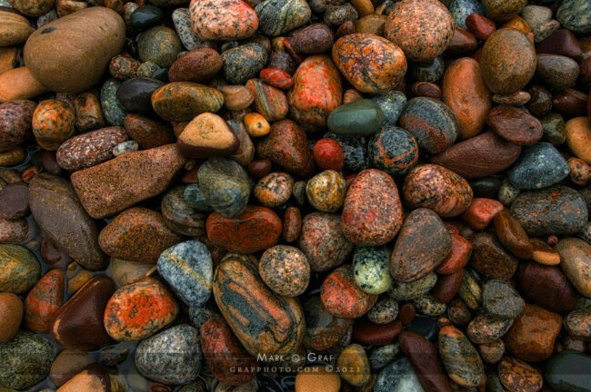 great lakes beach rocks photo
