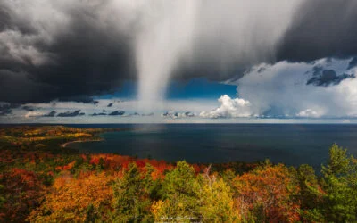 Lake Superior Microburst and Waterspout