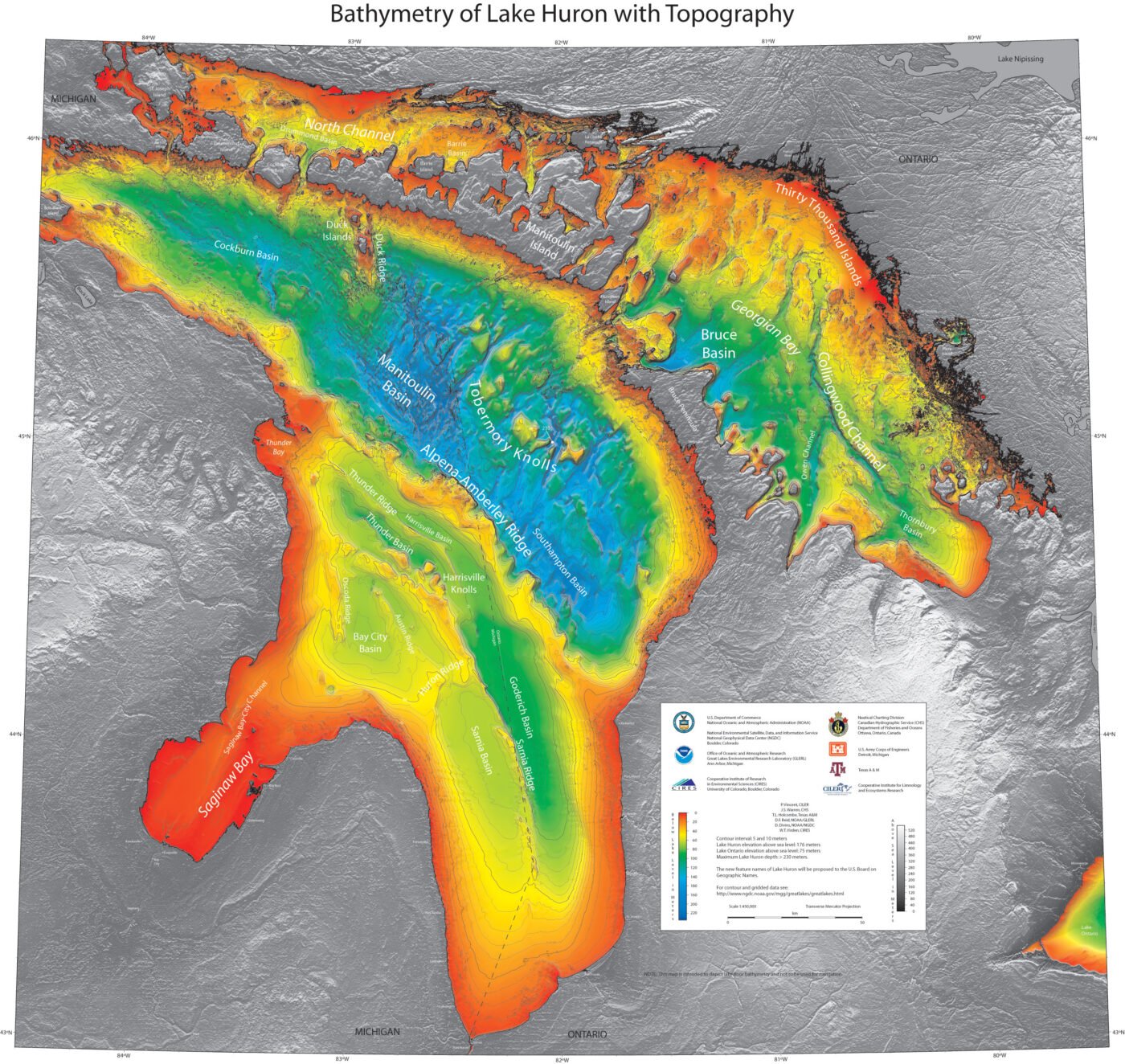 Lake Huron bathymetry